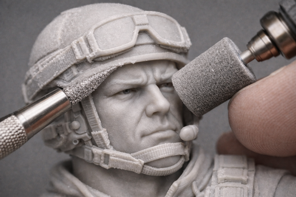 lijado miniatura resina proceso