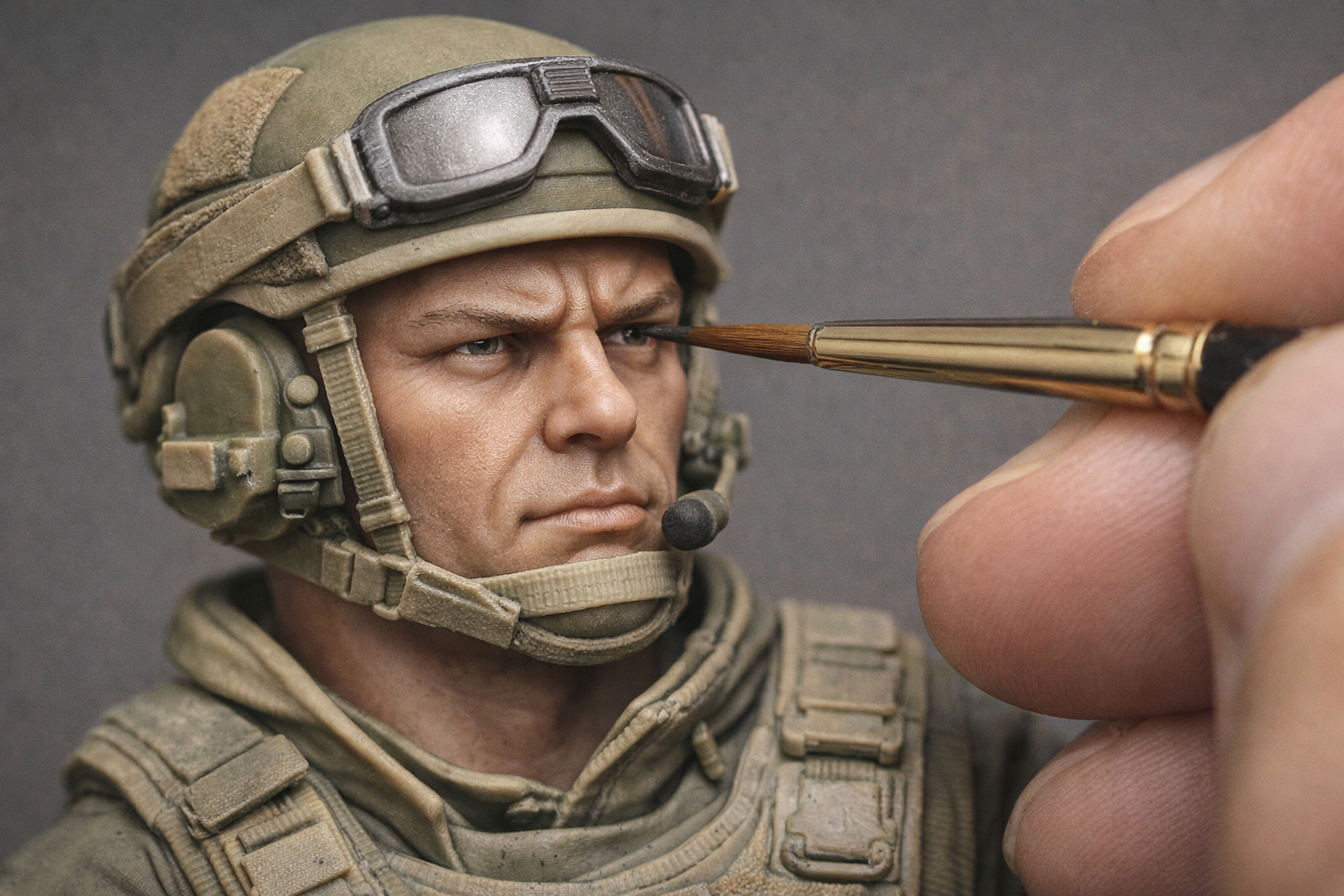 miniatura resina antes y despues de preparacion