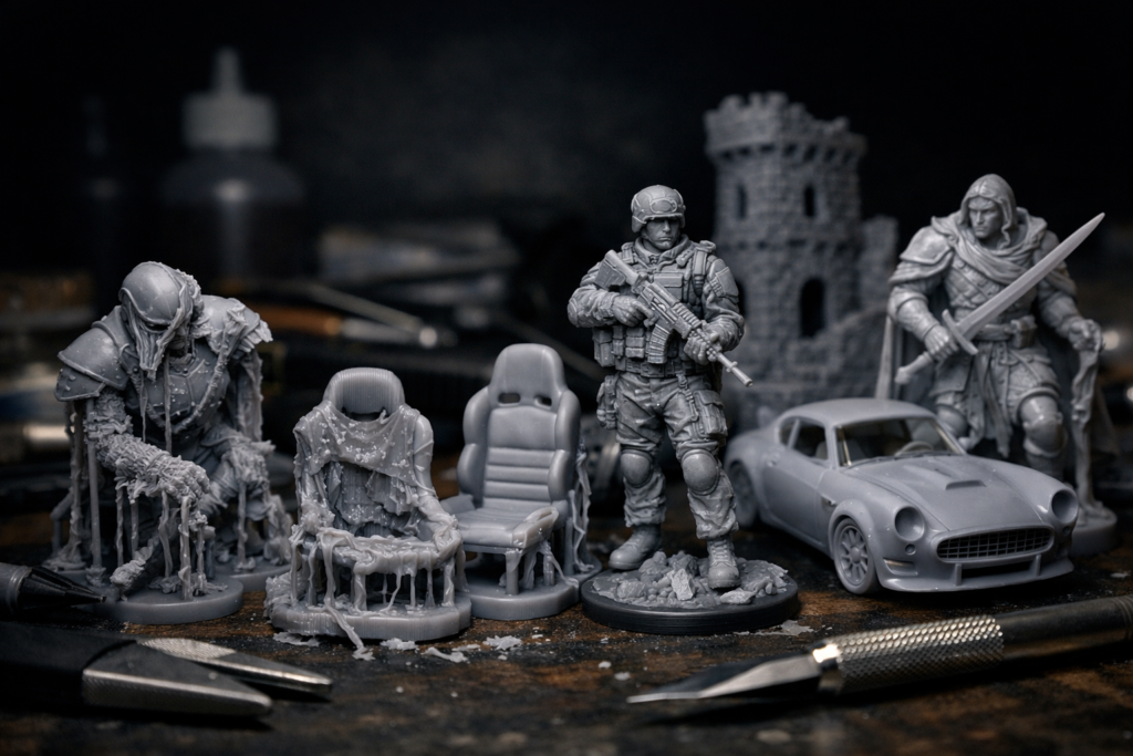 errores comunes en impresión 3D de miniaturas en resina