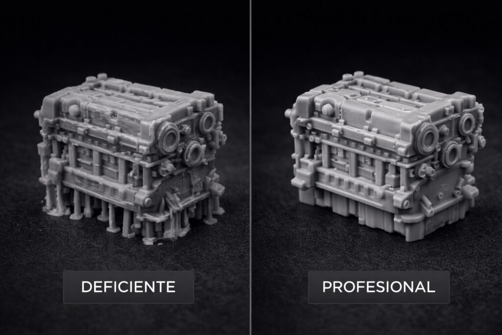 errores comunes en impresión 3D resina vs resultado profesional